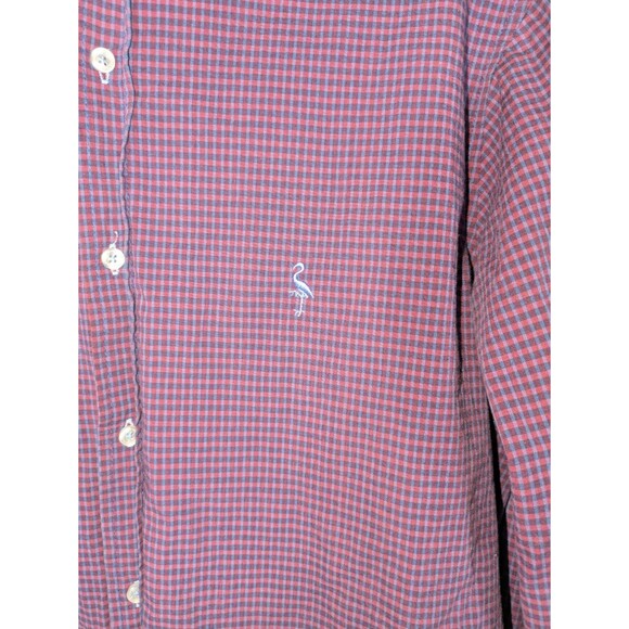 Tailorbyrd Button Down L Men's Purple Plaid Contrasting Cuffs Long Sleeve Preppy - Picture 2 of 9